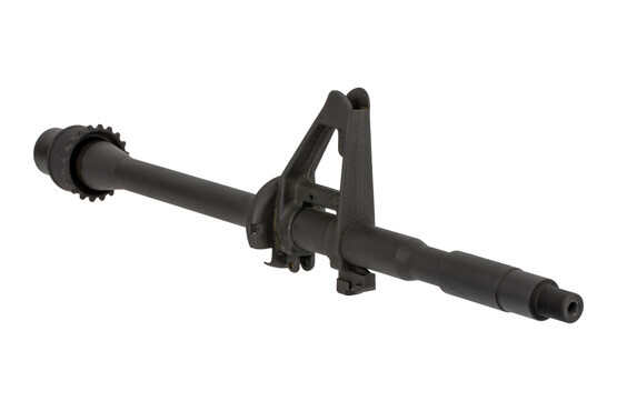 The Lewis Machine and Tool M4 barrel 14.5 comes with and A2 front sight gas block